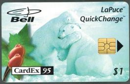 Telefonkarte Kanada CardEx 95 Eisbären 4000 Ex