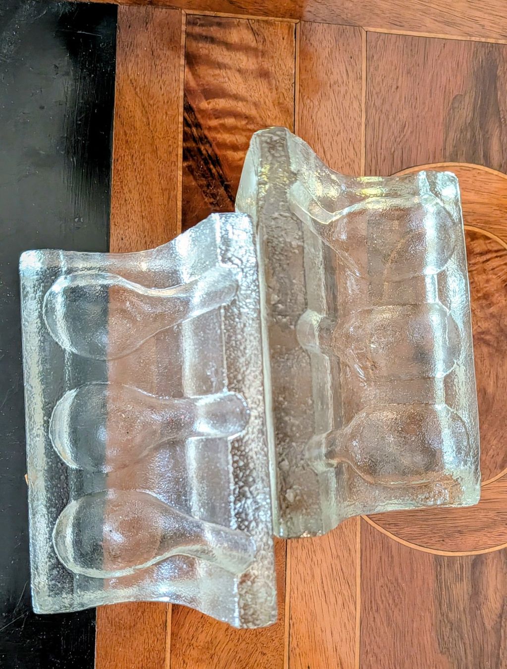 Glasi Hergiswil Bicchieri: Pfeifenständer aus Glas, 2 Stück – Usato da Winterthur venduto da kbd20-5 5