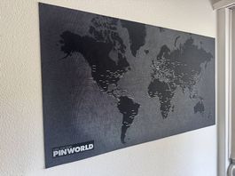 PinWorld Weltkarte aus Filz  Reisekarte 127 × 67 cm