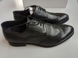 Geox "U Albert" Herren Gr. 42 (8.0 UK), schwarzes Leder, NEU