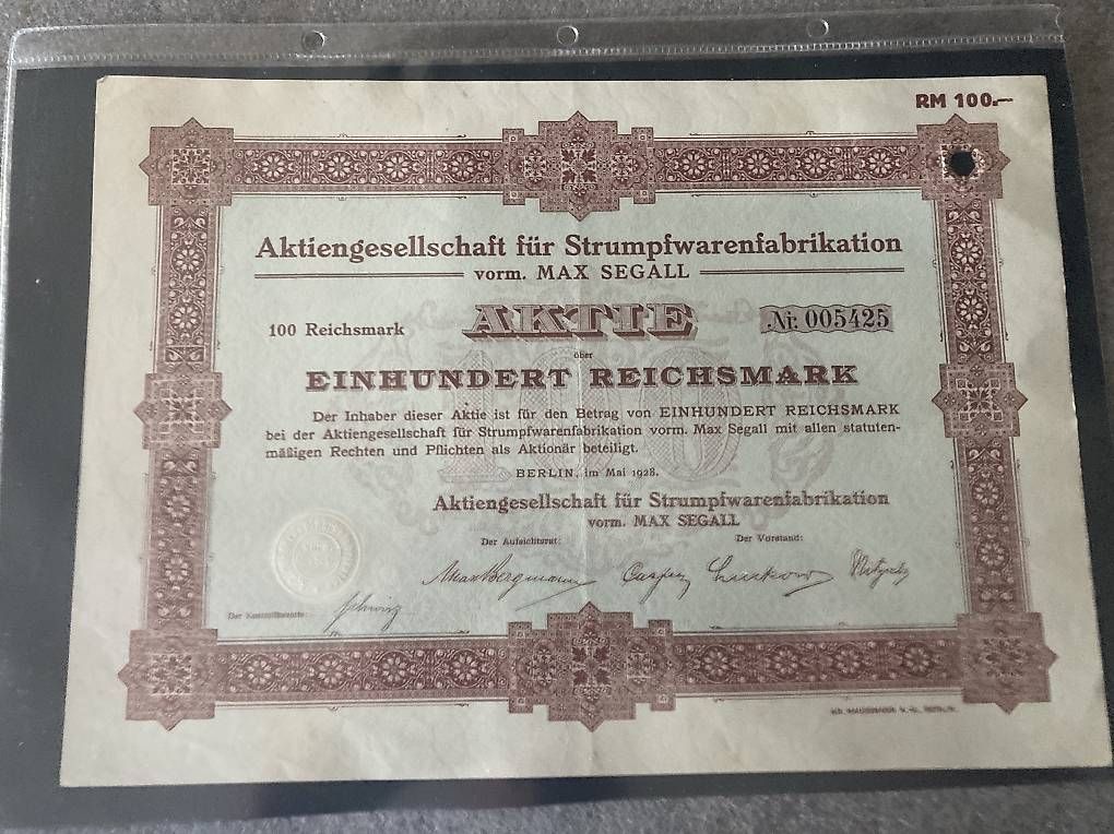 Documenti: Titolo borse DE 1928 – Usato da Bedano venduto da bed_6sb7