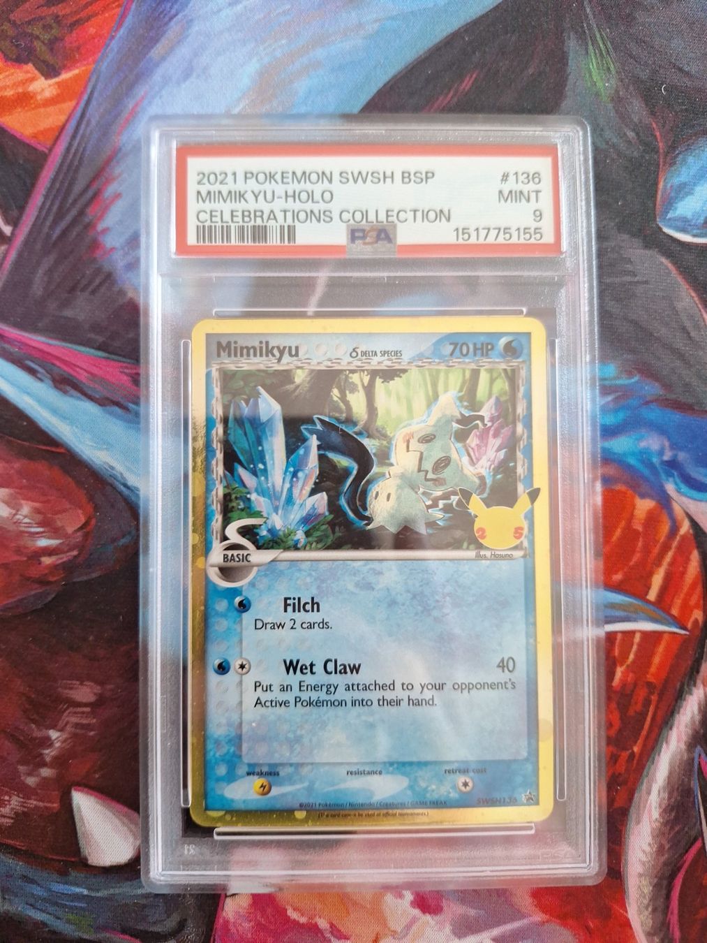 Pokémon Carte collezionabili: Mimikyu Delta Species - Celebrations Promo PSA 9 – Usato da Altstätten SG venduto da GGsGameshop 1