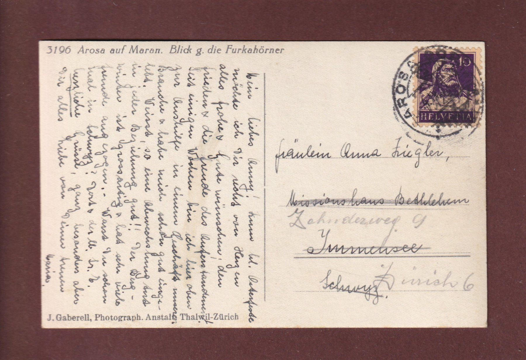 Cartoline postali: AROSA auf Maran – Usato da Pully venduto da nicecards 1