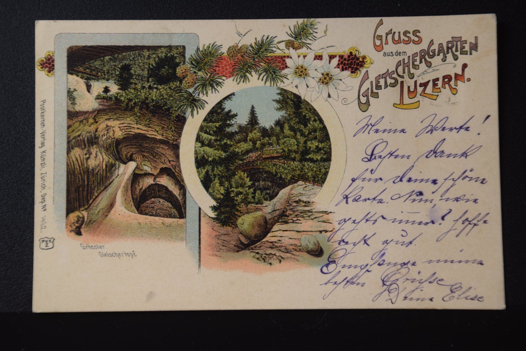 Cartoline postali: AK Luzern, Gletschergarten 1904 – Usato da Luzern venduto da CH2018