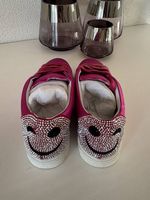 Lola Cruz Sneakers 37 mit Glitzer-Smiley fuchsia NEU