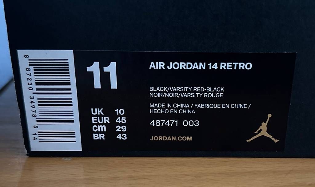 Scarpe da uomo: Air Jordan 14 retro, grösse 45 – Usato da Rorschacherberg venduto da JBF17 1