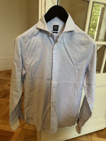 Boggi Milano Shirt, Size 39, Slim Fit, Light Blue 👔