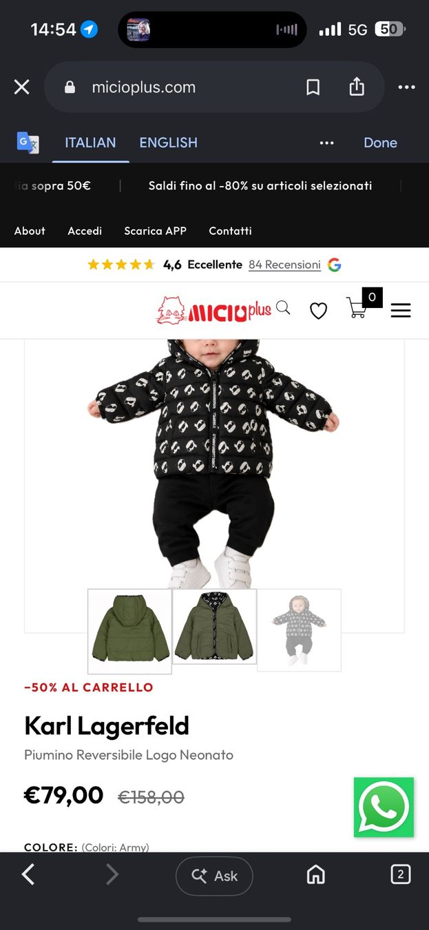 Karl Lagerfeld Giacche & Cappotti: Karl Lagerfeld Jacket for 6 months old Reversible – Nuovo (secondo la descrizione) da Neuchatel venduto da Mia_G 1