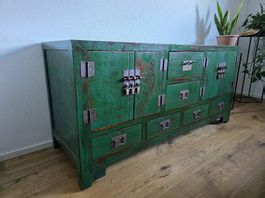 asiatische antik sideboard grün