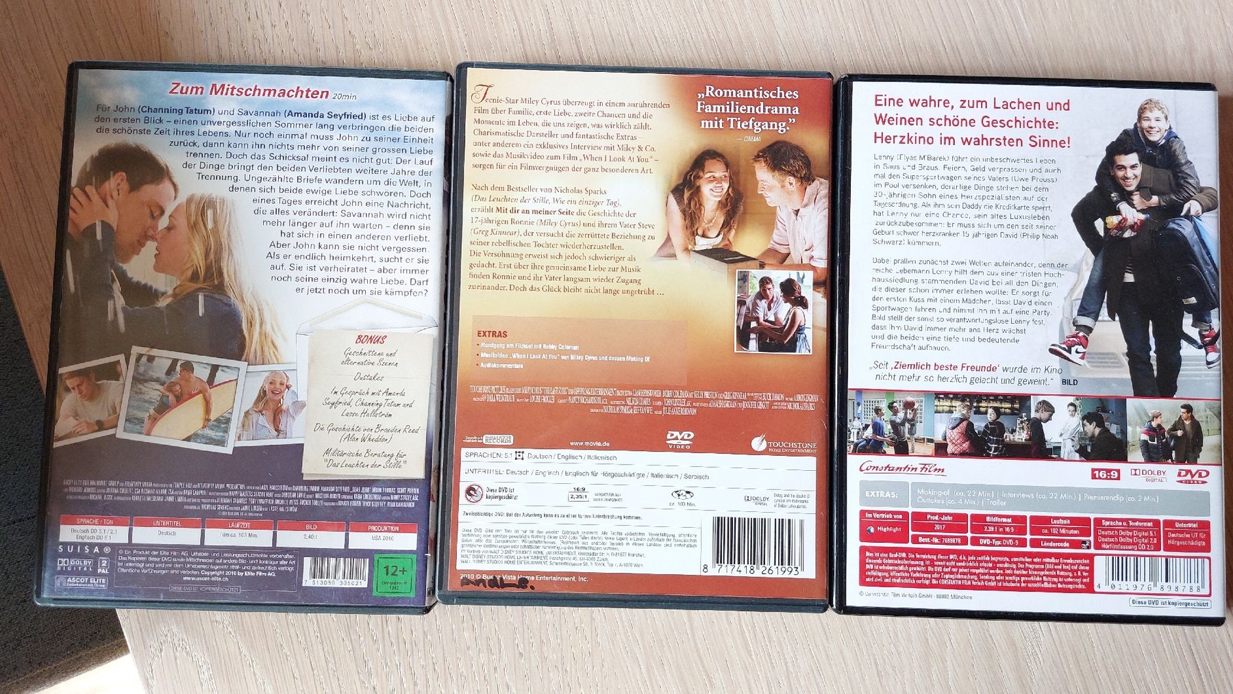 Tutti i DVDs: 3  DVDs: Dear John, Mit Dir an Meiner Seite, Die – Usato da Thörigen venduto da Mairitterling 1