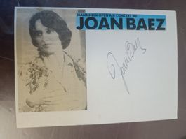 Joan Baez - original Autogramm aus den 80er