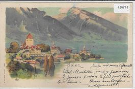 Gruss aus Spiez - Litho 1899