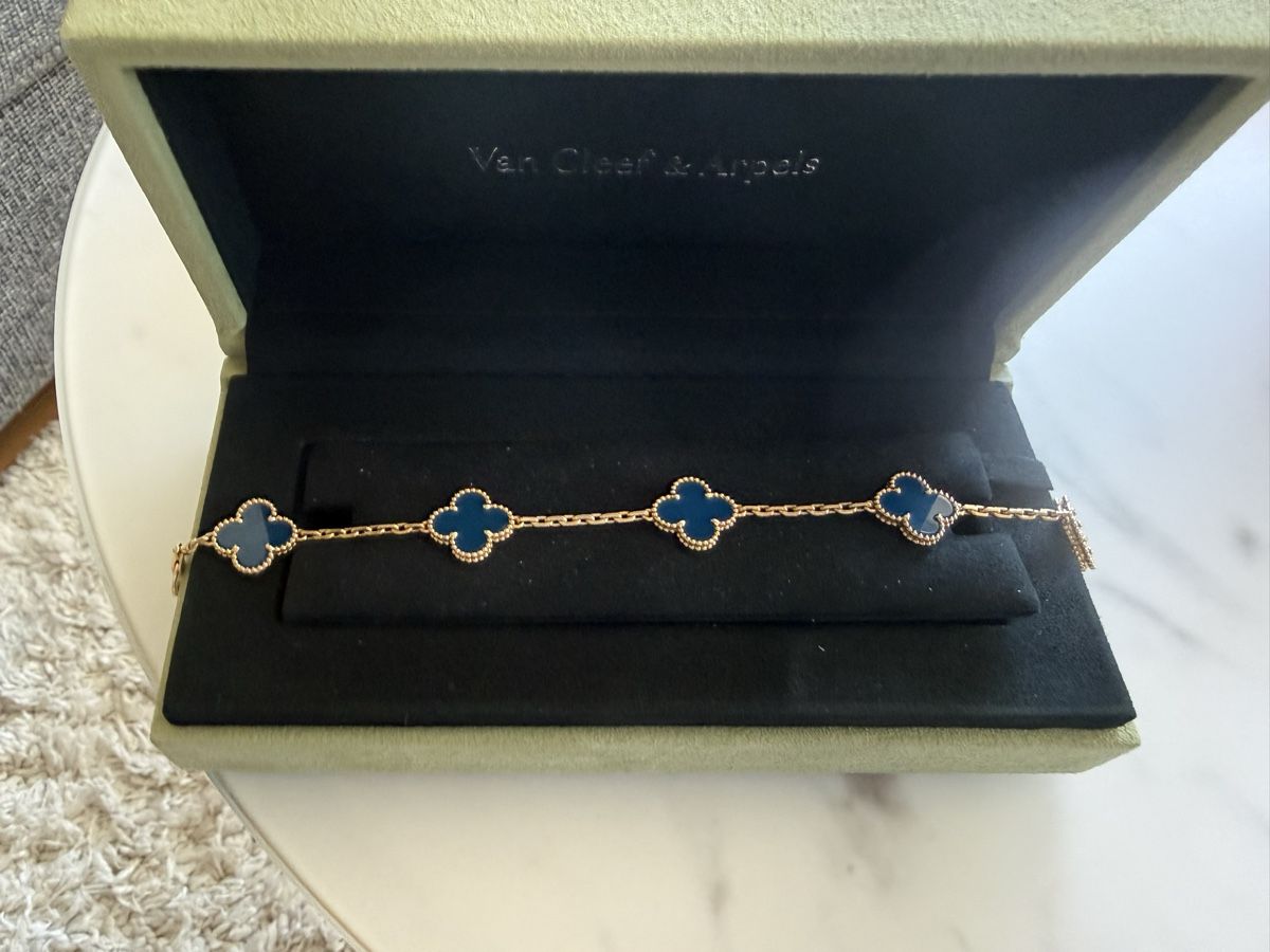 Van Cleef Armbänder & -reifen: Van Cleef & Arpels Alhambra 5 Motifs Blue Agate – Gebraucht aus Richterswil von daniko81 3