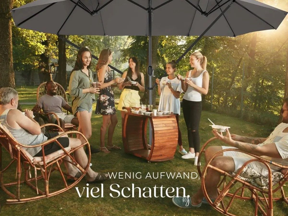 Sonnenschirme: Sonnenschirm 460x270cm mit 3 Winddächern ZENVARO – Neu und originalverpackt aus Lachen SZ von sw3zzy 5