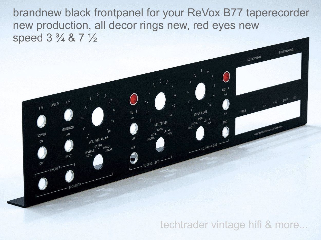 Revox Apparecchi a nastro: Frontpanel zu ReVox B77... – Nuovo (secondo la descrizione) da Lohn-Ammannsegg venduto da Techtrading-GmbH