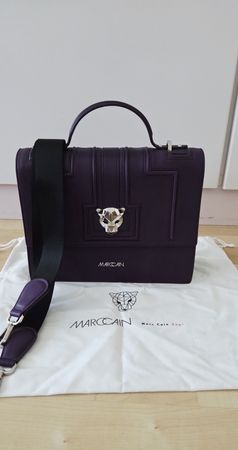 Marc Cain Handtasche violett mit Logo sehr guter Zustand