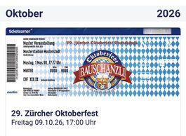 Ticket Tisch Zürcher Oktoberfest 2026