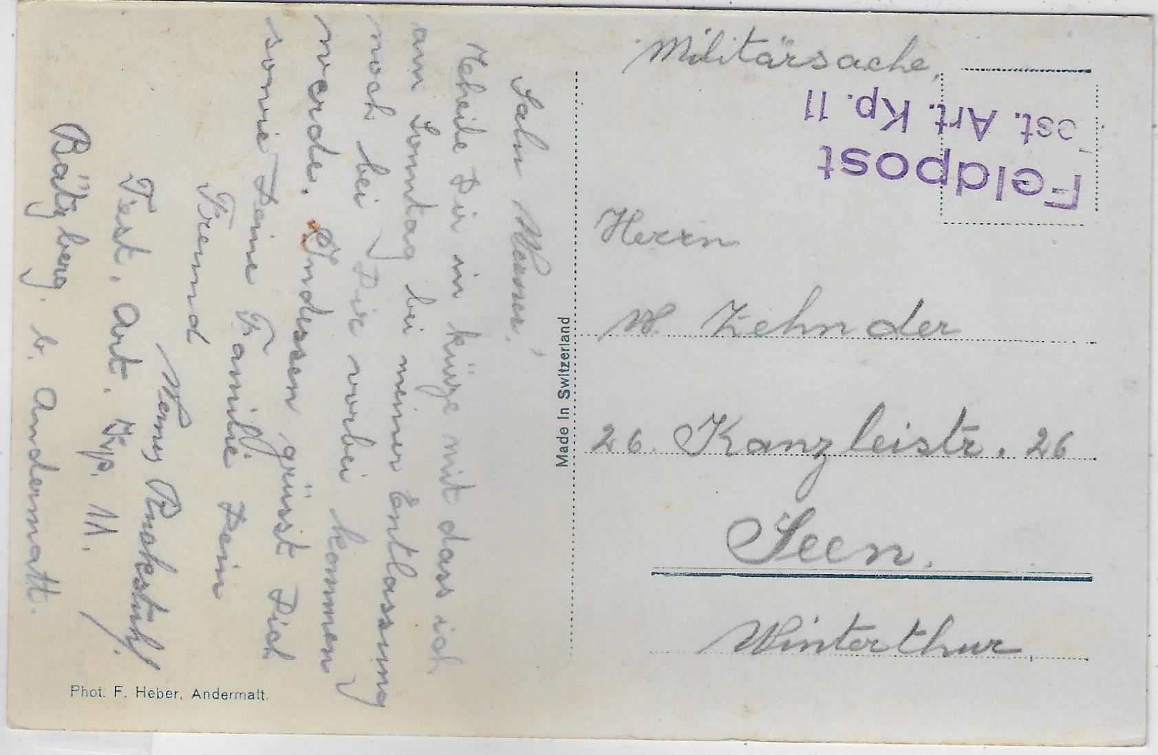 Cartoline postali: Andermatt - Generalansicht – Usato da Ettingen venduto da Kartenplanet 1