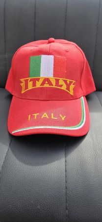 Italien Cap, Rot, ungetragen, Sommer-Accessoire, Top!