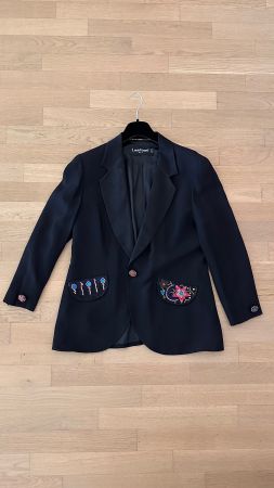 Louis Féraud Vintage Blazer mit Perlenstickerei