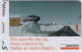 Winterthur Versicherung, Auto auf Schneeberg - K-Taxcard