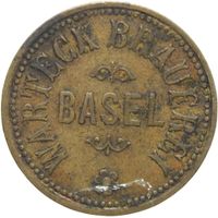 Schweiz Basel um 1900 Bier-Jeton, 1 Liter Warteck Brauerei