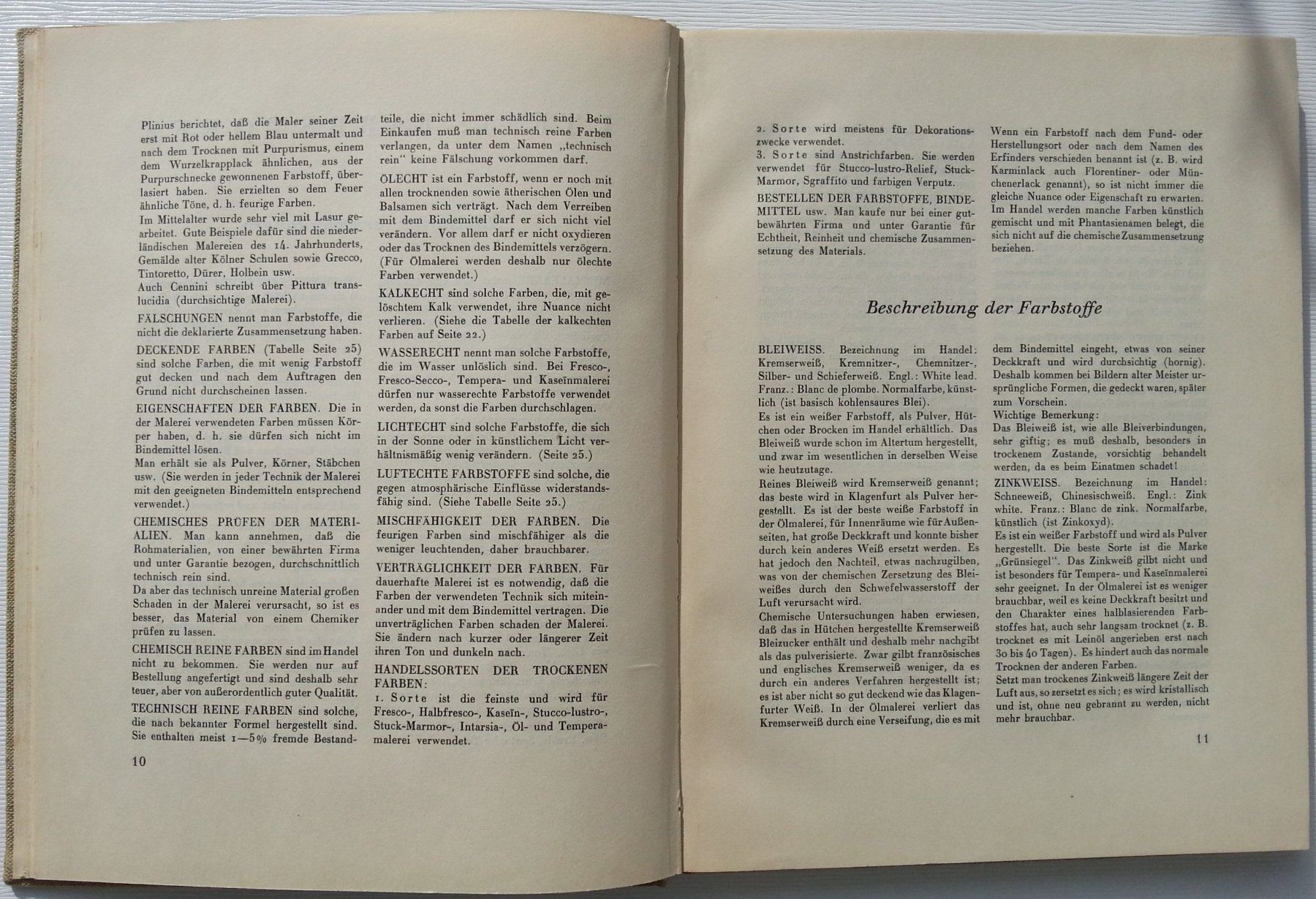 Libri: LEHRBUCH DER MALTECHNIK, Herman Sachs, 1927 – Usato da Oberriet SG venduto da Manick 3