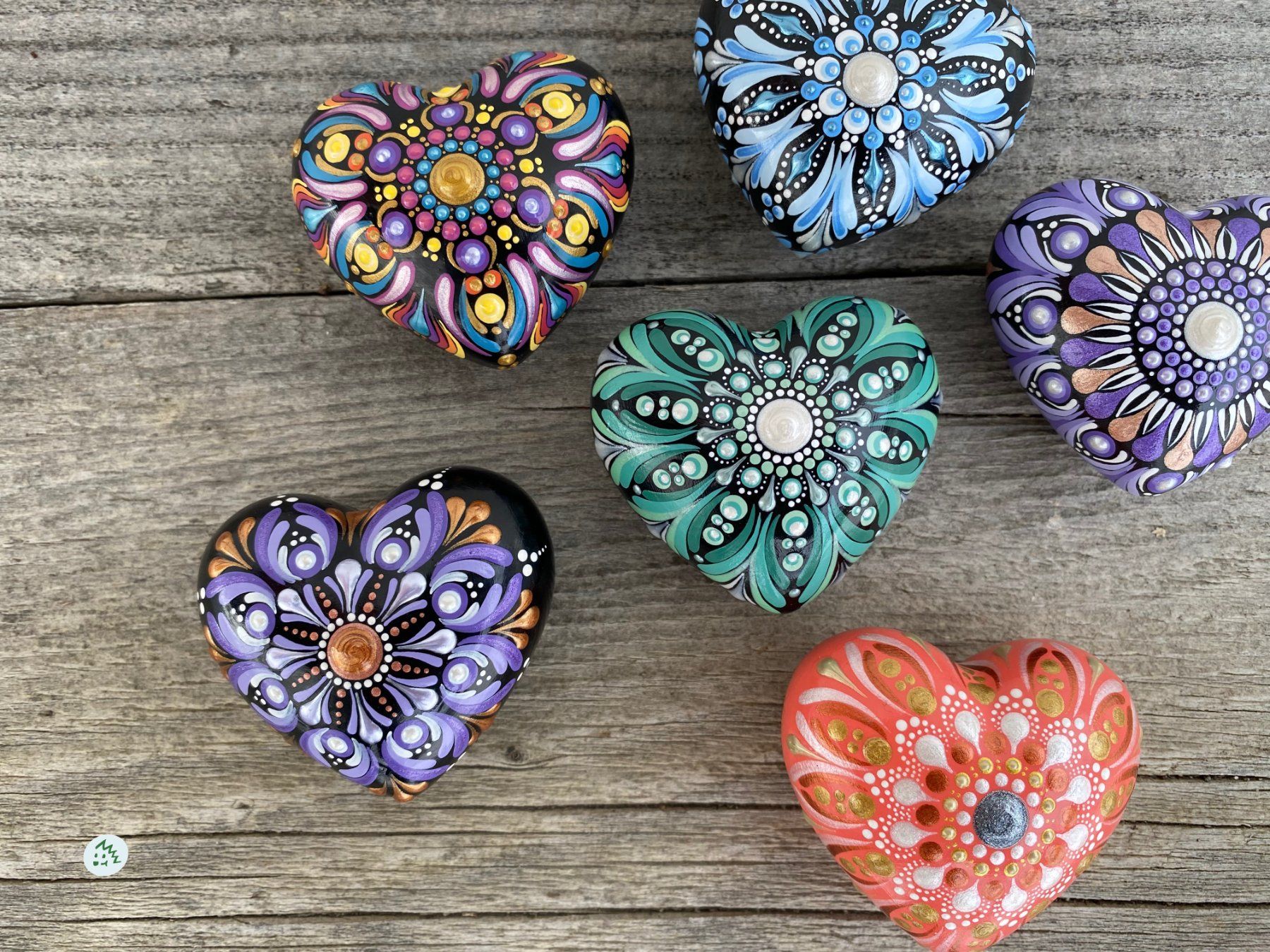 Tutte le decorazioni: Mandala Herz, Muttertag, Herz aus Gips bemalt, Geschenk – Nuovo e nell'imballaggio originale da Fanas venduto da Omibia 2