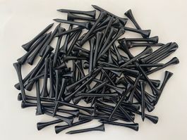 250 Golftees 70mm Holz, schwarz