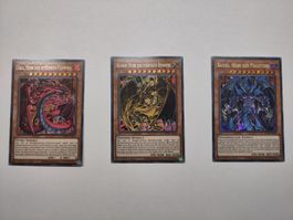 Yugioh Uria, Raviel und Hamon Secret Rare 3er Set