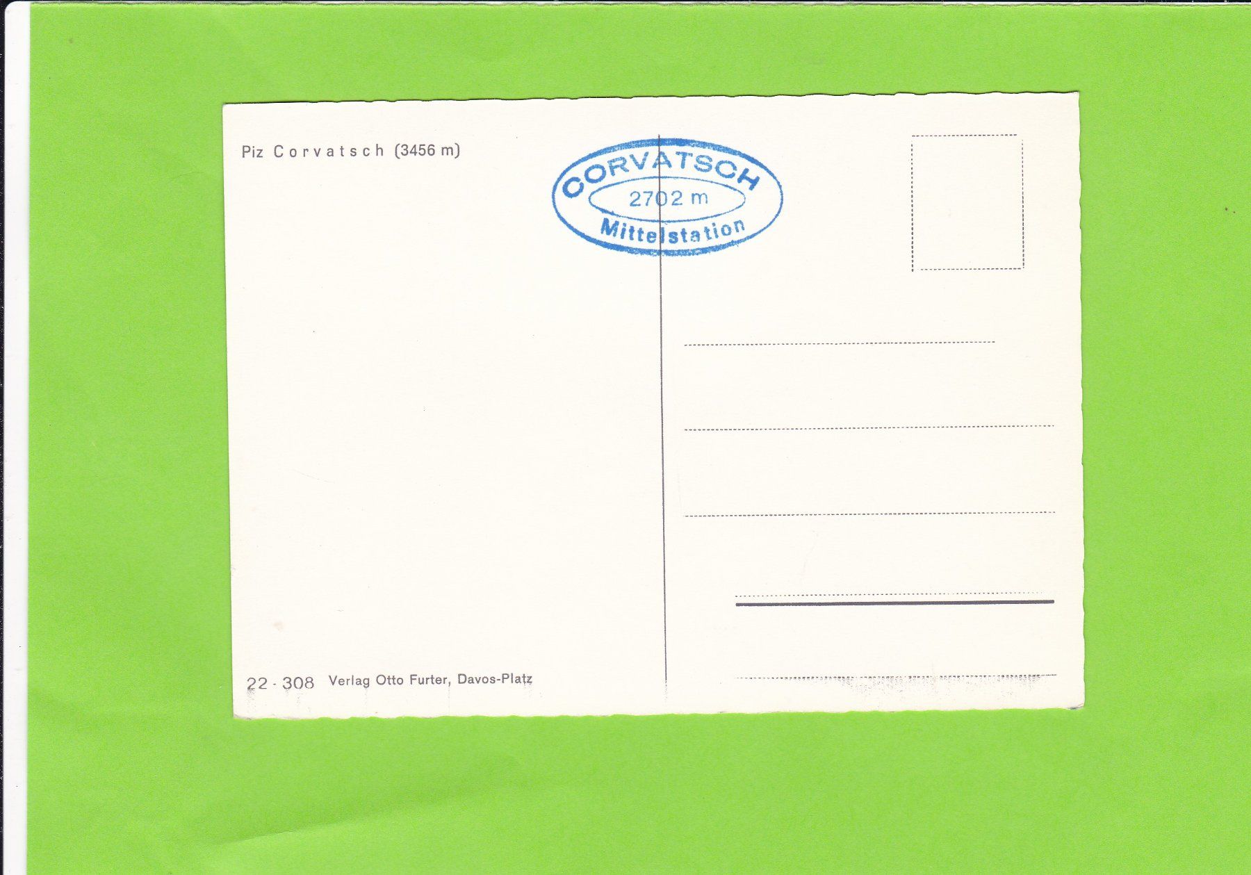 Cartoline postali: Piz Corvatsch – Usato da St. Peterzell venduto da neckertal 1