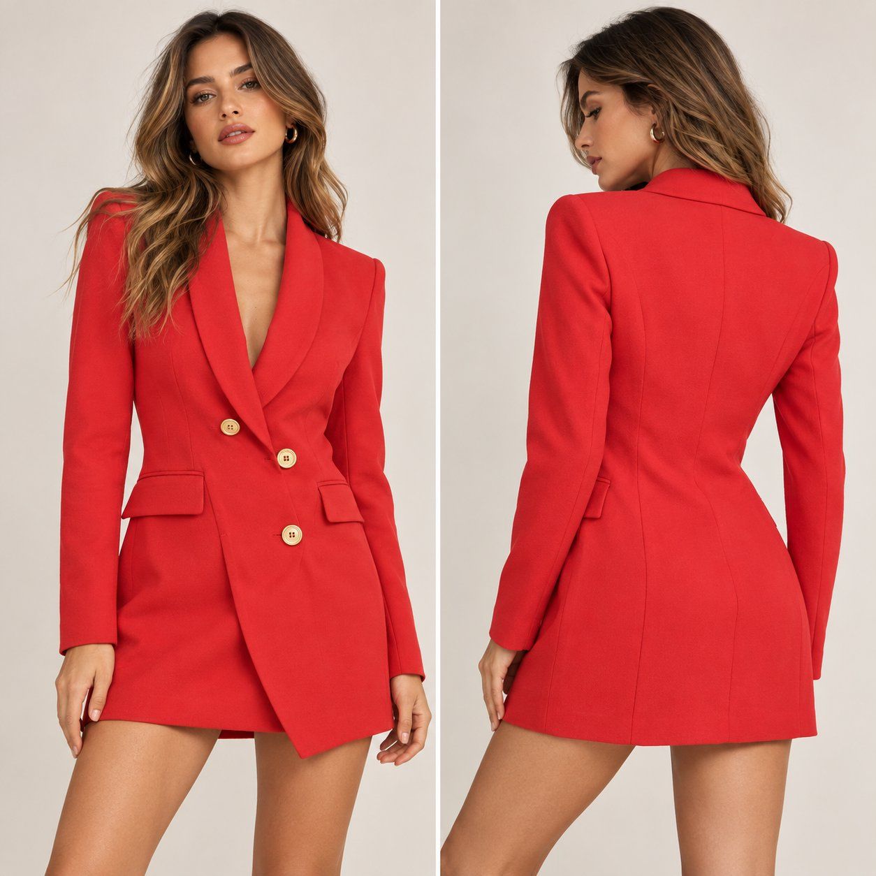 Zara Vestes: Zara red double-breasted blazer size M – D'occasion à Düdingen par its_sjd2