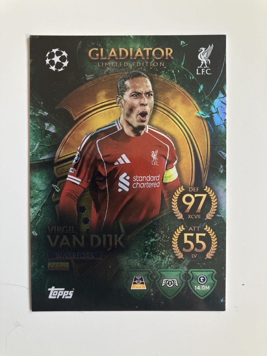 Topps Sammelbilder & Trading cards: Match Attax Gladiator Virgil Van Dijk – Gebraucht aus Bleienbach von manfred83