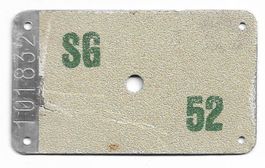 Velonummer St. Gallen SG 52