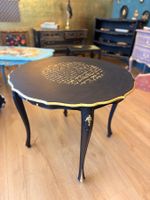 Tisch Salontisch Beistelltisch Holztisch Teetisch Holz Gold