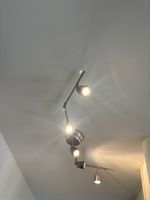 Deckenstrahler 5-flammig Metall silber gebrauchter Zustand