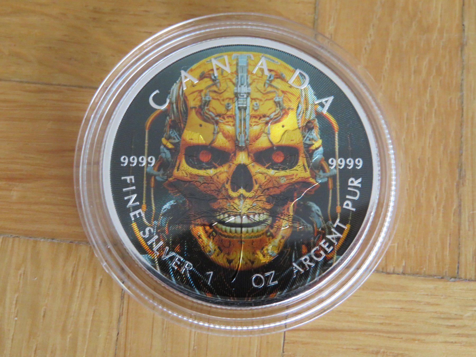 Tutti le monete: Cyber Skull 2023 Maple Leaf 1 OZ SILBER -COLOR EDIT – Nuovo (secondo la descrizione) da Wetzikon ZH venduto da Nicki6 2