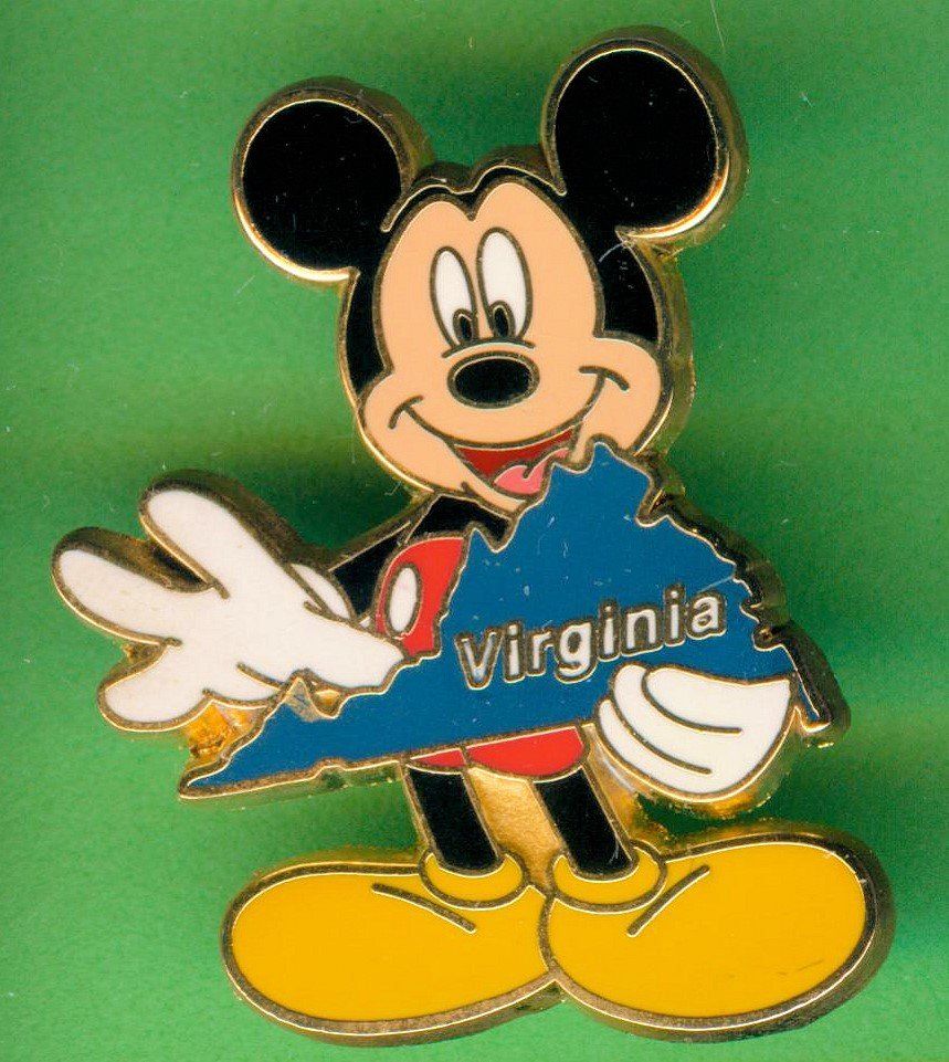 Disney Placchette & Badge: DISNEY  Mickey Maus  VIRGINIA – Usato da Winterthur venduto da Sammleroase