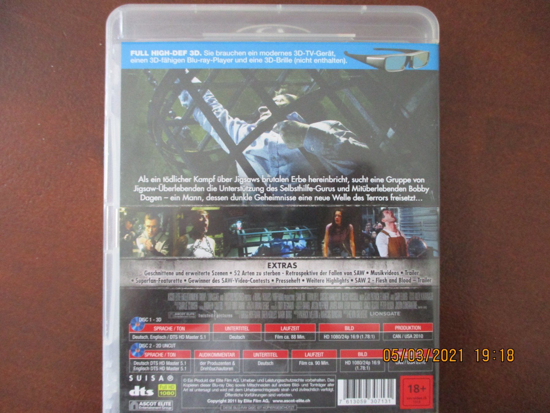 Tutti i DVDs: Saw 7 - Vollendung 2D & 3D – Usato da Liestal venduto da Disc-Point 1