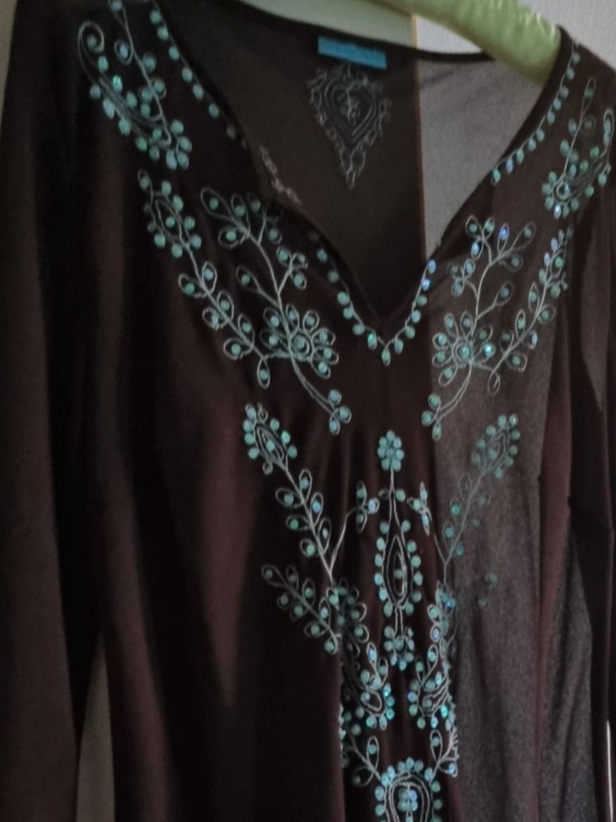 Tuniken: Tunika / Kleid bestickt,  Voile – Neu (gemäss Beschreibung) aus geroldswil von Gumball1