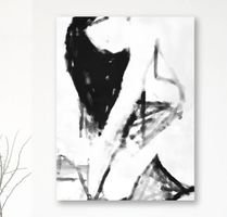 Black White Erotik Bild Frau Strümpfe Abstrakt Moderne Kunst