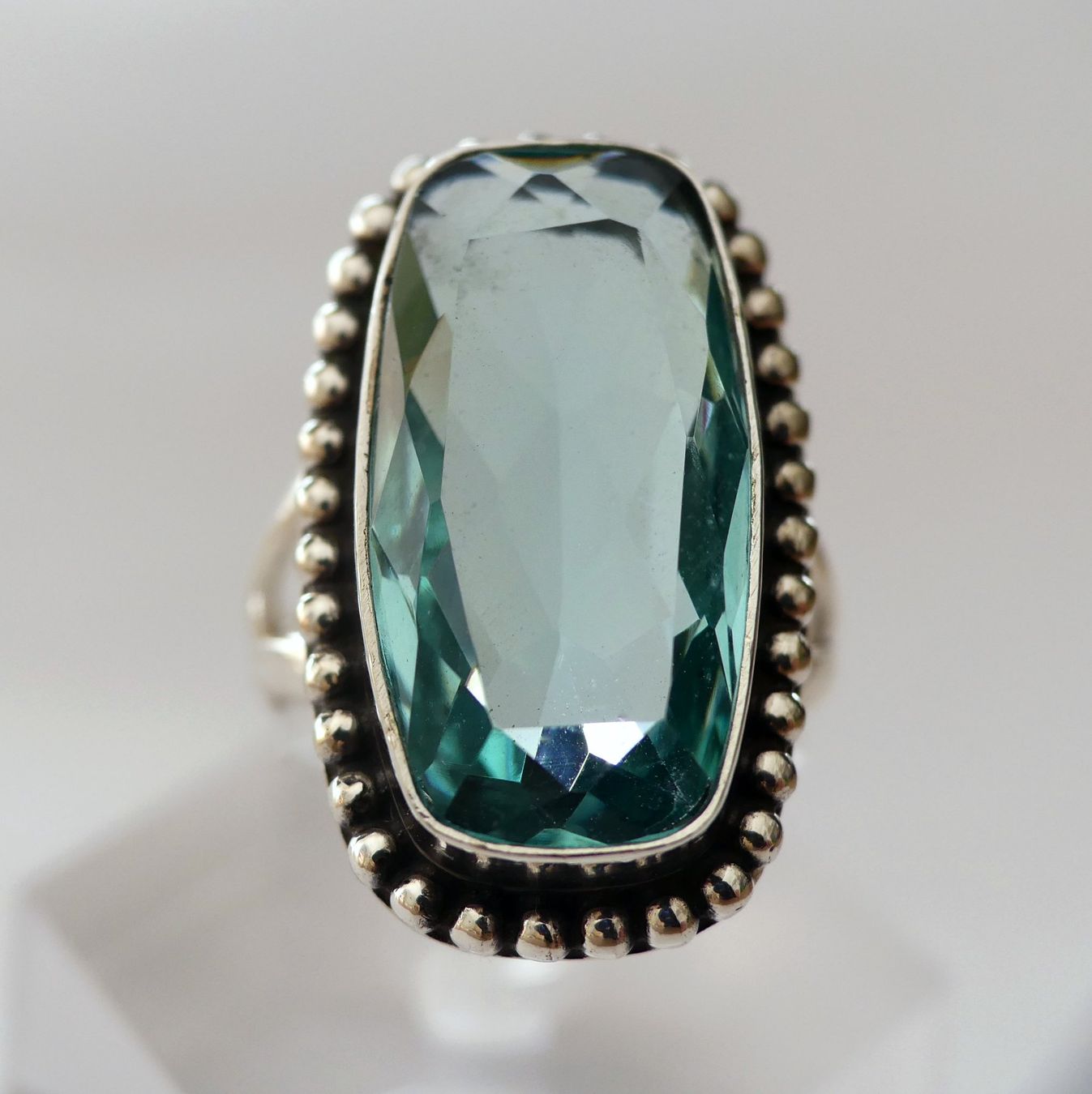 Anelli: Silberring 925 mit grünem Amethyst – Nuovo e nell'imballaggio originale da Matten b. Interlaken venduto da kero71 3