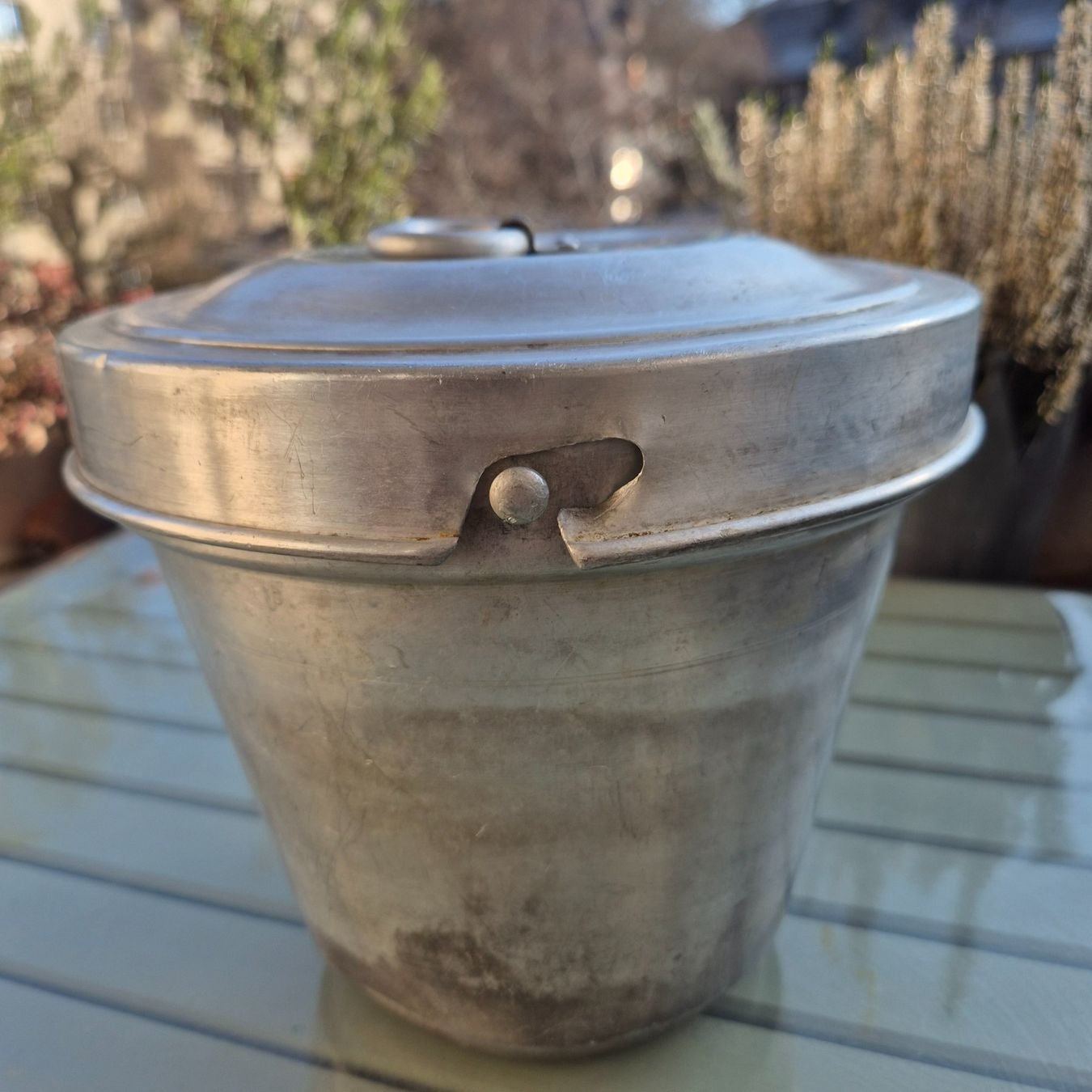 Backformen: Alte Puddingform mit Deckel, Vintage, Alu – Gebraucht aus Bern von aronari 1