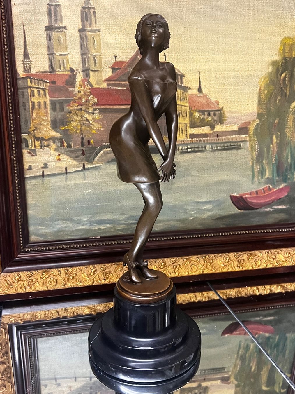 Figuren: Bronze Figur hübsche sexy Lady – Gebraucht aus Oberengstringen von Cici7 2