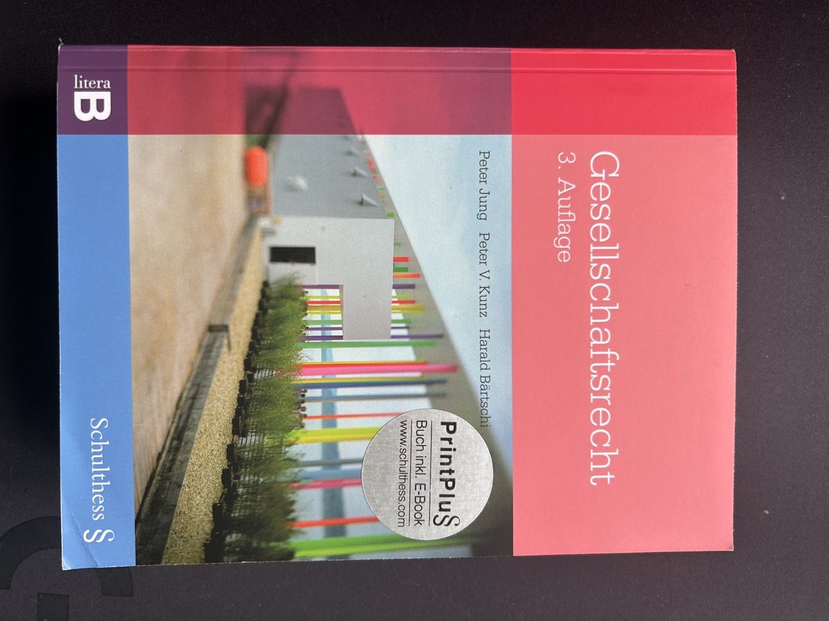 Libri: Gesellschaftsrecht, 3. Auflage - Schulthess – Nuovo (secondo la descrizione) da Spiegel b. Bern venduto da jan_b2q6