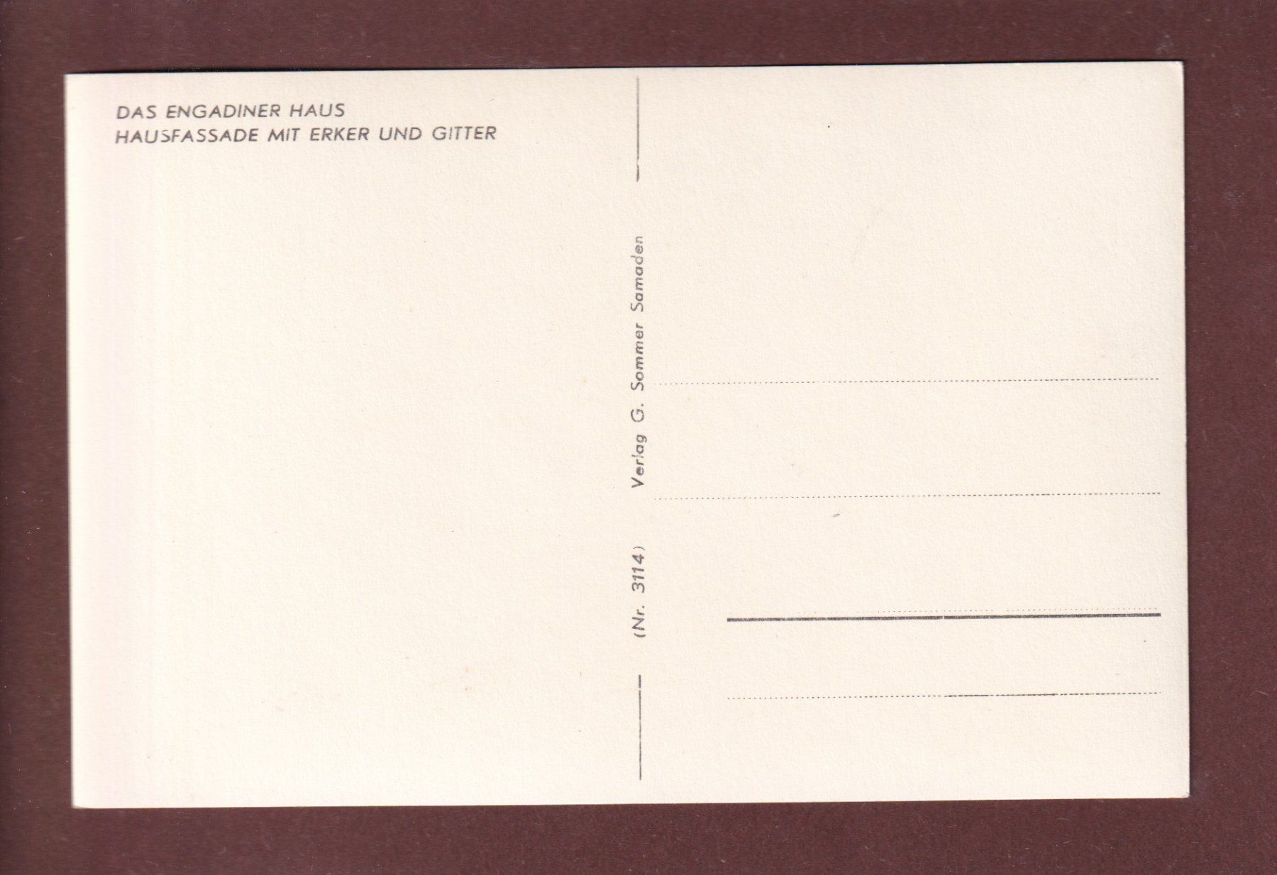 Cartoline postali: ENGADIN - Haus – Usato da Pully venduto da nicecards 1