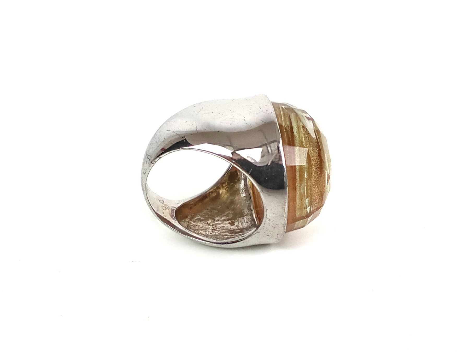 Ringe: Silber Ring mit rundem Sonnenstein Gr. 66 – Gebraucht aus Pratteln von Restwert_Pratteln 3