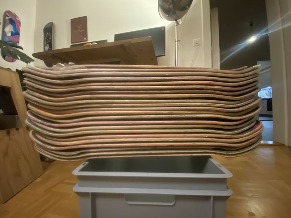 Lot De 2 Planches De Skateboard En érable 7 Couches – Double Kick, Concave Moyenne, 81x20cm, Charge Max 100kg (Nisorpa)