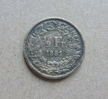 Schweiz ++ 1/2 Franken 1881, gute Erhaltung