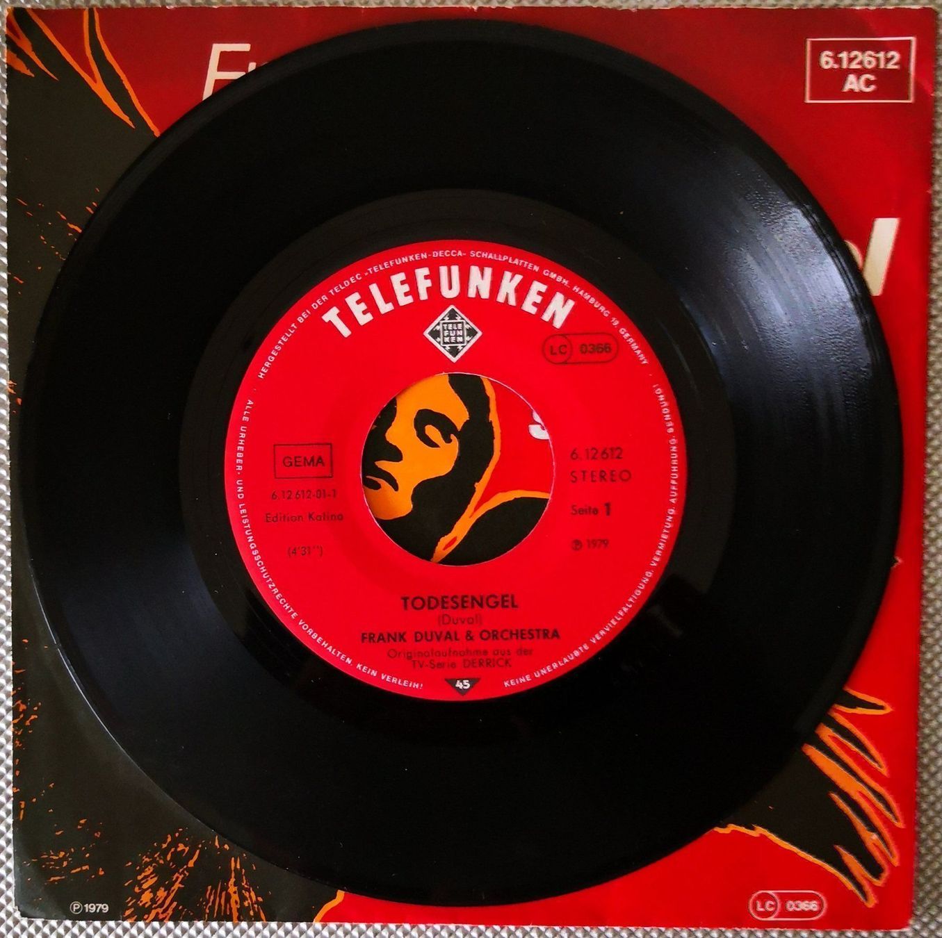 Dischi in vinile: FRANK DUVAL - TODESENGEL - 1979 - SINGLE – Usato da Greifensee venduto da scharmant 2